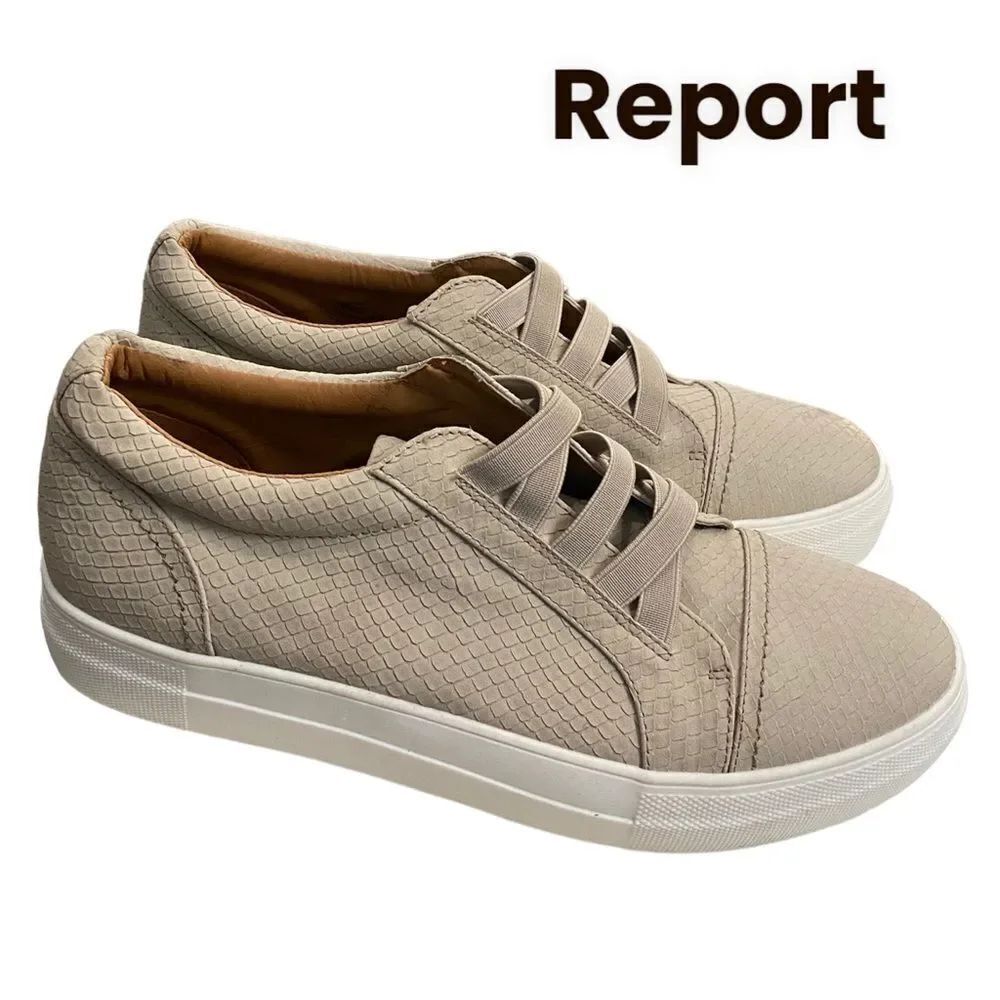 REPORT Women's Rowdy Taupe Slip-on Laceless Platform Tennis Shoes Sneakers 10